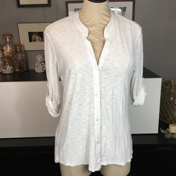 James Perse Tops - James Perse Collarless Button Down 3/4 Sleeves
